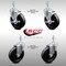 Service Caster 5 Inch SS Soft Rubber Wheel Swivel 10mm Threaded Stem Caster Brake SCC, 2PK SCC-SSTS20S514-SRS-M1015-2-TLB-2 - alternate 1